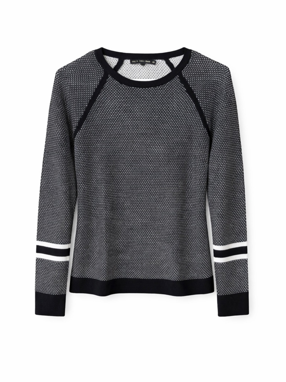 rag & bone/JEAN Textured Knit Raglan Sweater